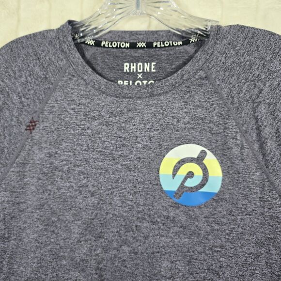 Rhone x Peloton T-Shirt Men's Heather Gray Workout Short Sleeve Size S - Picture 3 of 9